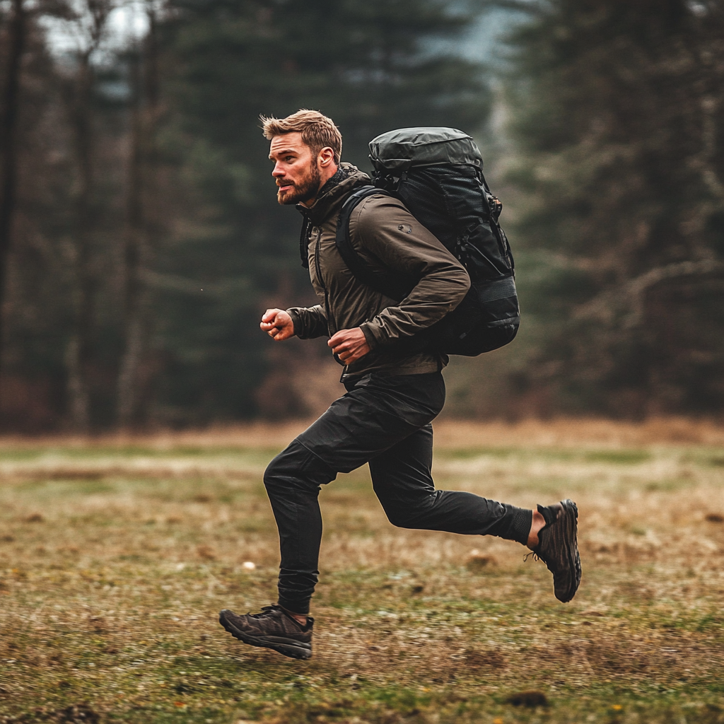 a man ruck shuffling